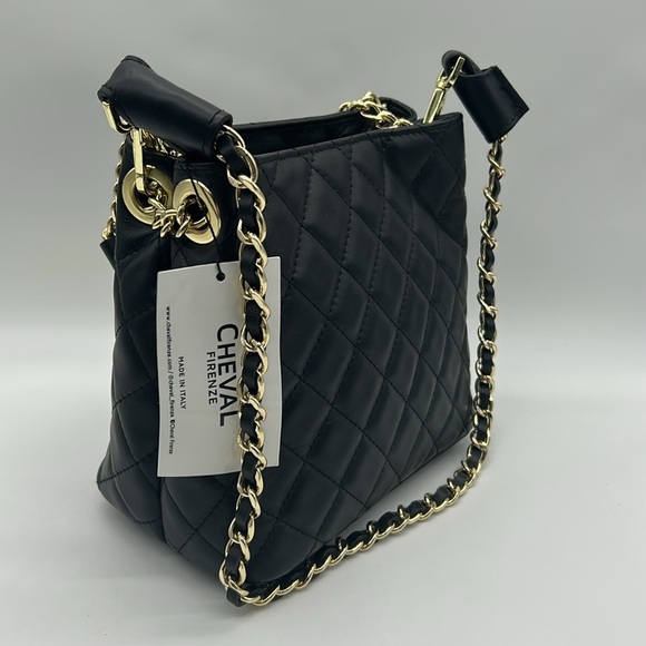 2185- Cheval Firenze Shoulder Leather Bag Made In Italy NWT - Picture 2 of 10